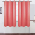 Coral Blackout Curtains 38 x 63 Inch Length/Set of 2 Curtain Panels/Thermal by Lemomo