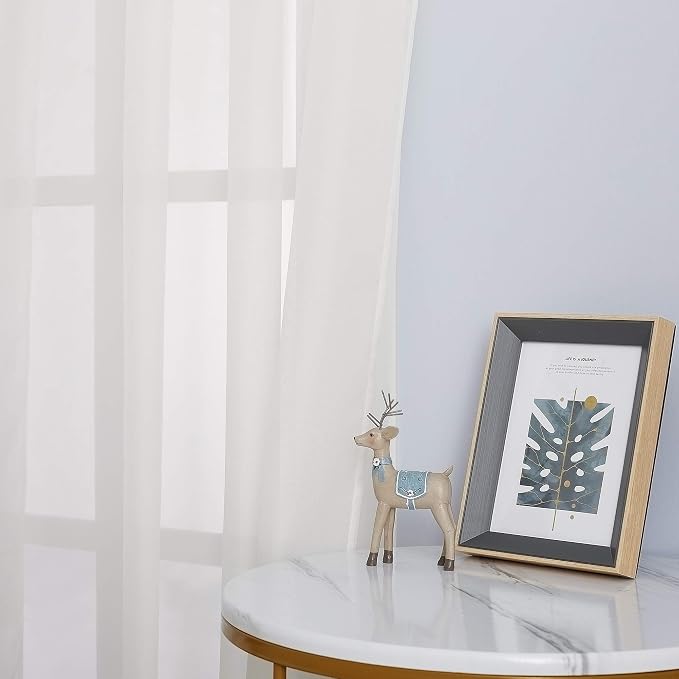 NICETOWN Sheer Curtains for Bedroom Windows, Grommet Casual Soft Voile Sheer - Image 2