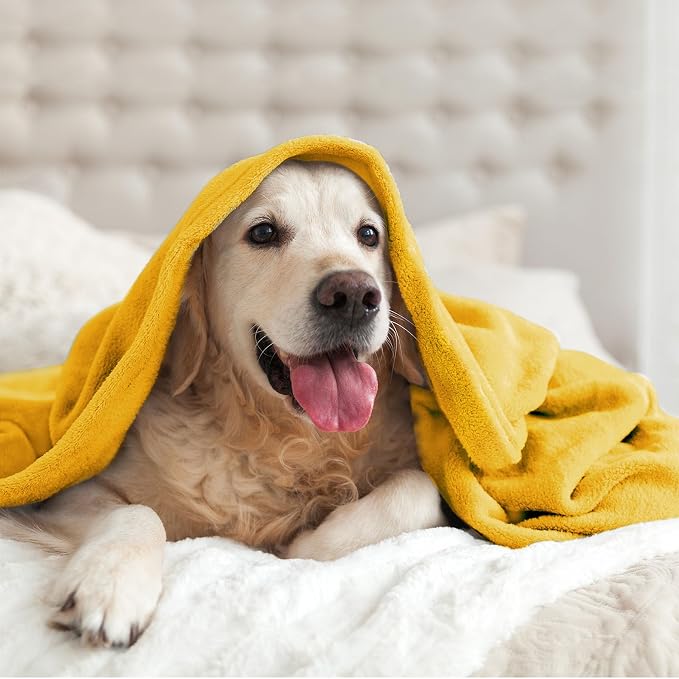 BEDELITE Fleece Blanket Soft Plush Twin Size Blanket Yellow 60"x80" | Ultra - Image 7