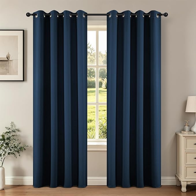 Joydeco Blackout Curtains 95 Inch Length 2 Panels Set, Thermal Insulated Long by JOYDECO