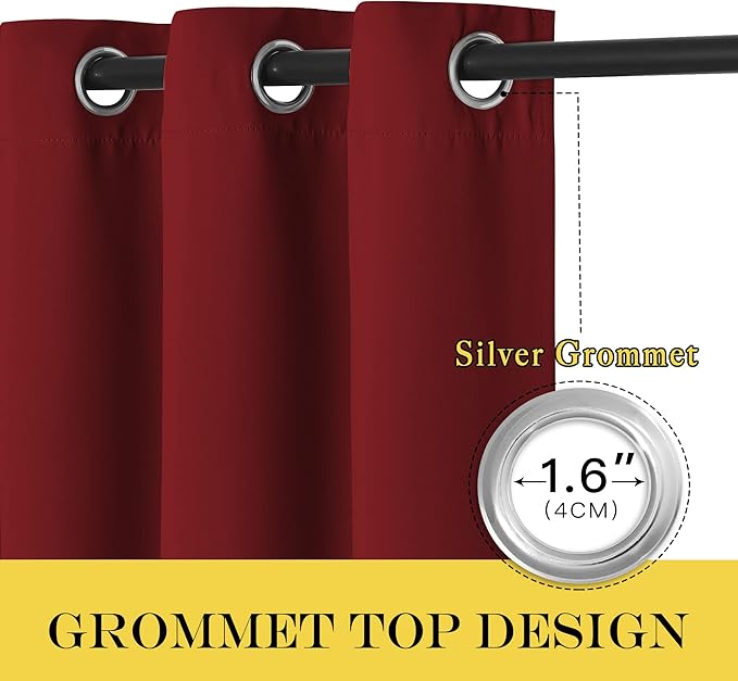 NICETOWN Room Divider Curtain 132 Inches Long, Wide Blackout Sliding Door - Image 6