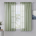 MIULEE Sage Green Sheer Curtains 54 X 45 Inches, 2 Panels | Elegant Window by MIULEE