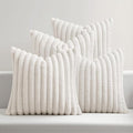 MIULEE Faux Fur Plush Decorative Throw Pillow Covers 20x20, Pure White | Set of by MIULEE