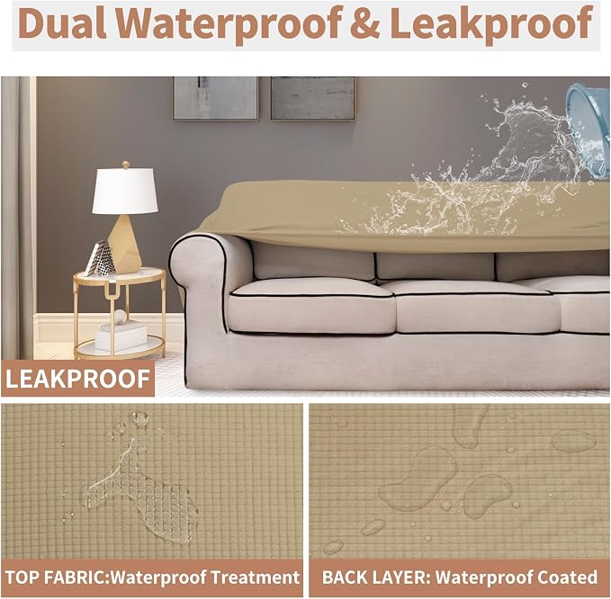 Easy-Going 100% Waterproof Oversized Loveseat Cover, Couch Cover - Image 3