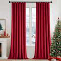 MIULEE Velvet Curtains 50W x 84L 2 Panels Red Blackout Curtains | Luxury velvet by MIULEE