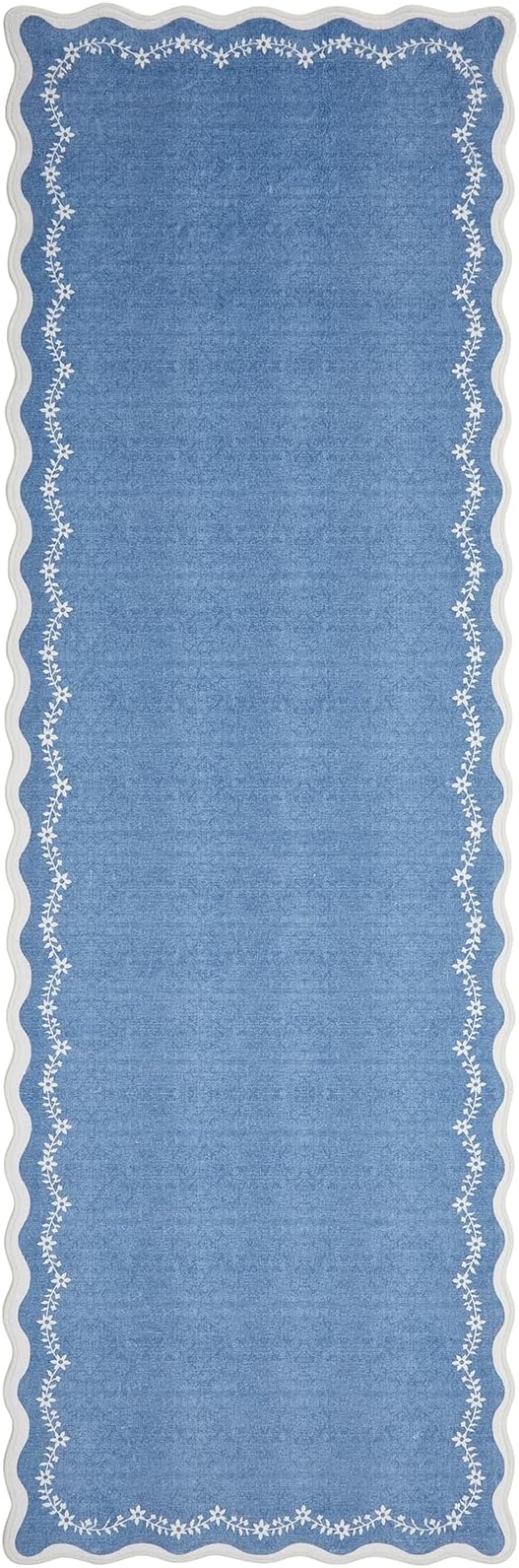 GarveeHome 2.5x10 Scalloped Washable Runner Rug Long Hallway Kitchen Rug | Soft - Image 4