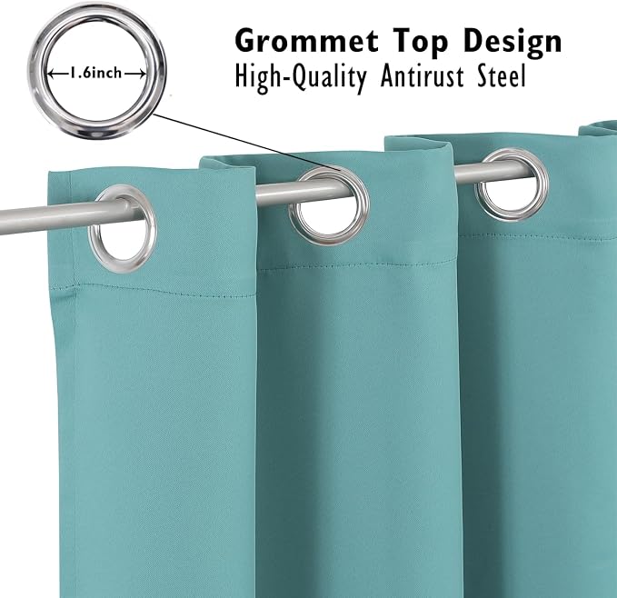 ChrisDowa Blackout Curtains for Bedroom and Living Room 45 Inches Long | 2 - Image 2
