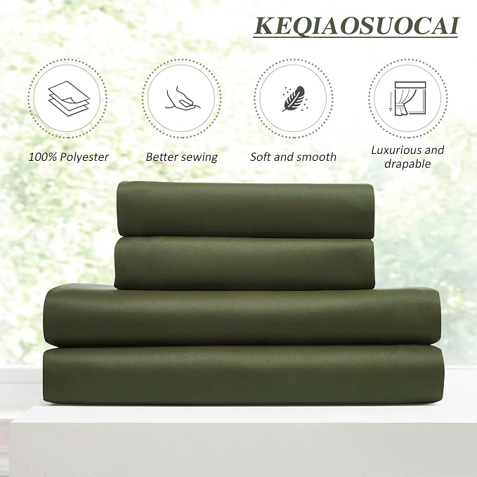 Dark Olive Pinch Pleated Curtains 45 Inches Long - Image 4