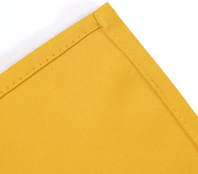 Blackout Curtains 66 x 54 Inch Long Yellow Curtains Set of 2 Panels Room - Image 7