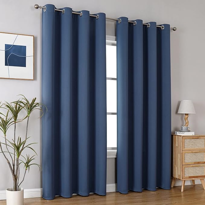 ChrisDowa Blackout Curtains for Bedroom and Living Room 90 Inches Long | 2 - Image 5