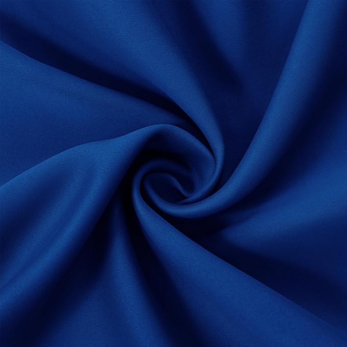 Royal Blue Blackout Curtains 66 x 63 Inch Length/Set of 2 Curtain - Image 5
