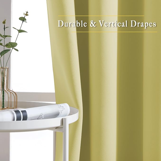 NICETOWN Room Darkening Curtains 66 inches Long, Grommet Window Treatment - Image 5