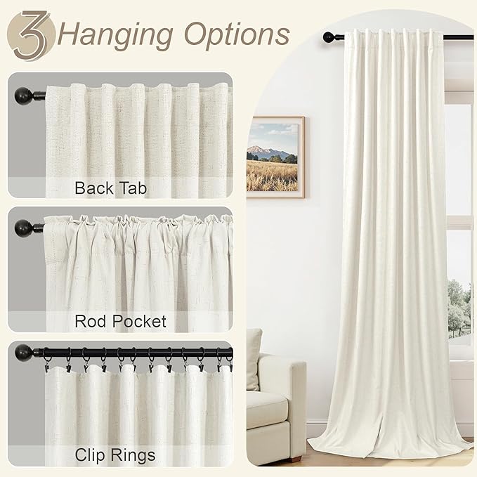 Blackout Window Curtains 2 Panel Set - Image 6
