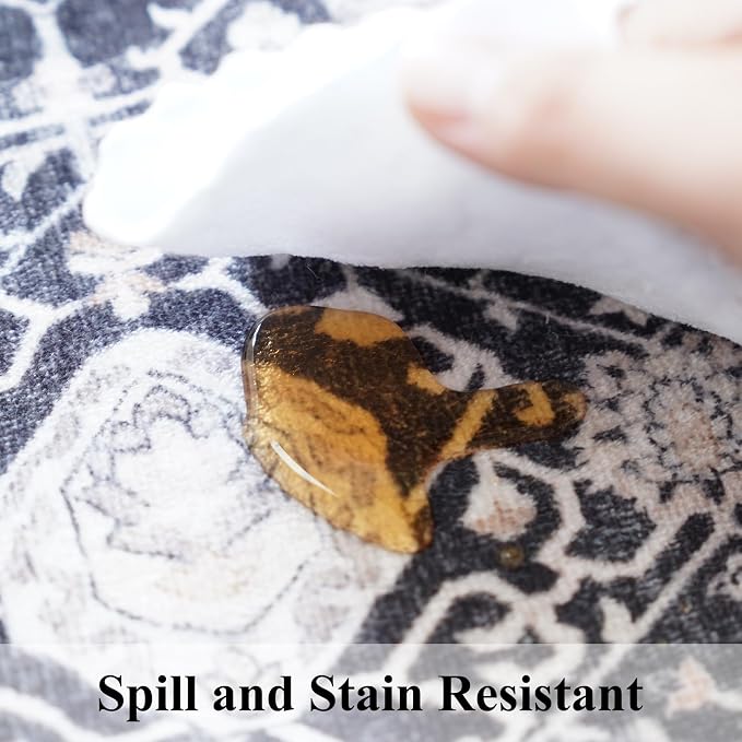5x7 Living Room Area Rugs: Washable Non-Slip Stain Resistant Rug - Image 5