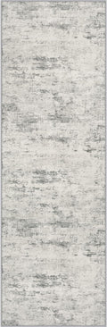 2.6x8 Washable Runner Rug：Modern Abstract Kitchen Soft Carpet Gray | by FXRHLP