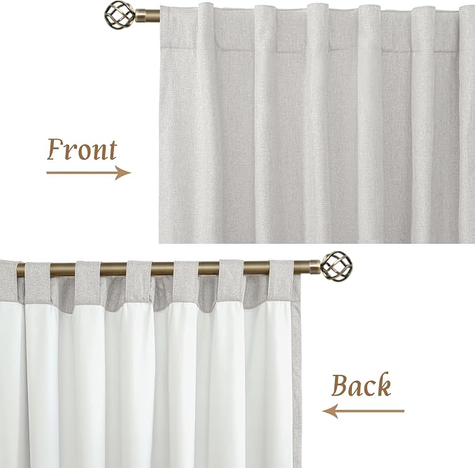 Short Linen Blackout Curtains 30 Inches - Image 7