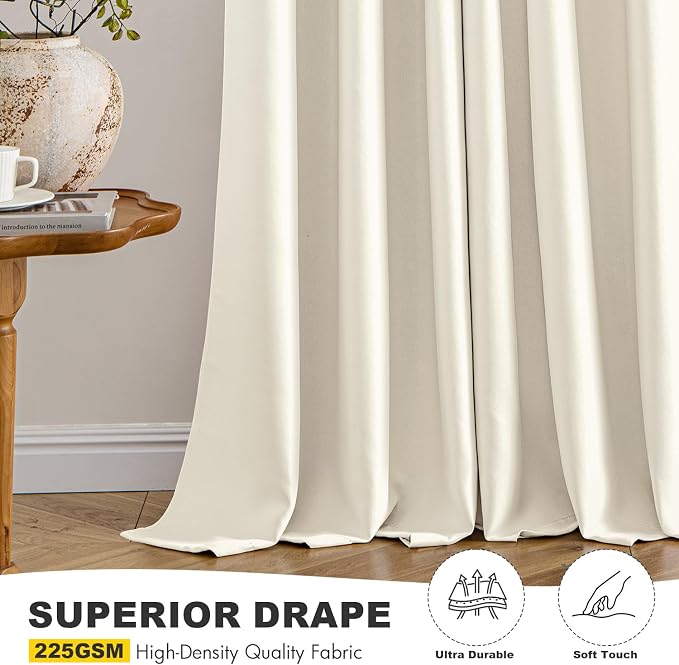 MIULEE Blackout Curtains for Bedroom 2 Panels 40 x 54 Inch Long Birch | Thermal - Image 5