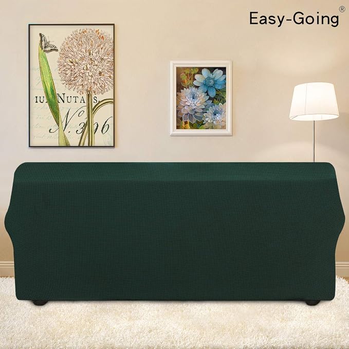 Easy-Going Stretch Oversized Sofa Couch Slipcover Washable Dark Green | 1-Piece - Image 4