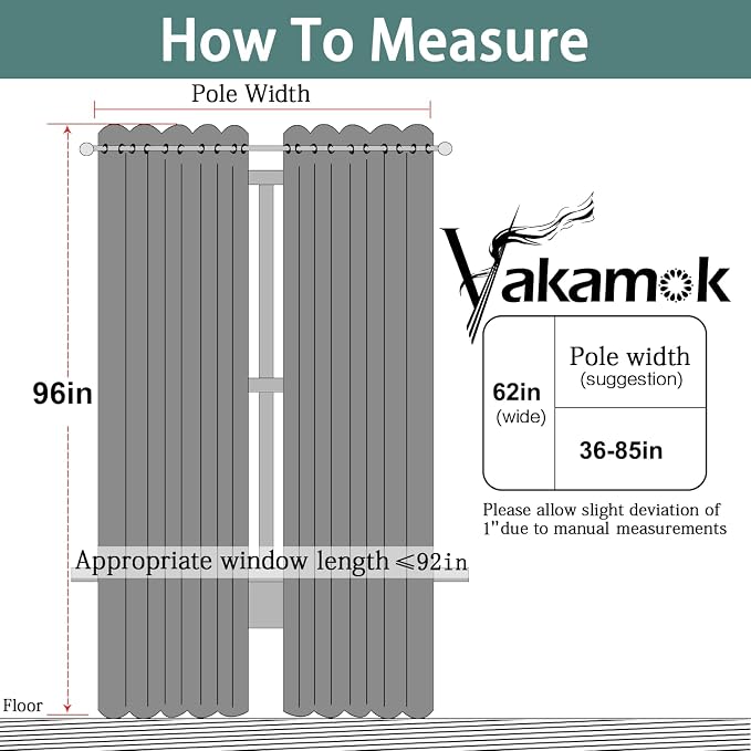 Yakamok Room Darkening Curtains 62x96 inch Length Light Beige-Living Room | 2 - Image 7