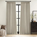 MIULEE Burlywood Birch Pinch Pleated 100% Blackout Curtains 40x108 Inches | by MIULEE