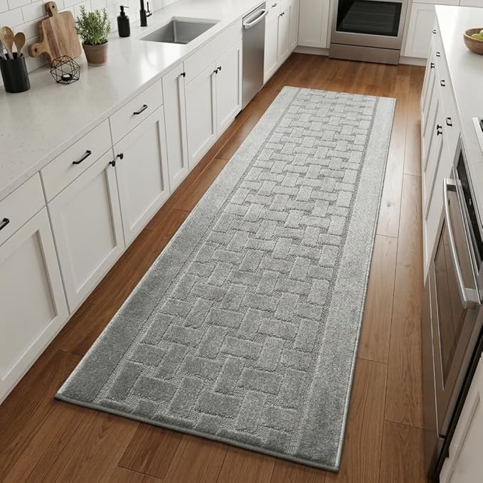 Runner Rug 16 ft, Extra Long Non-Slip Washable Rug, Rubber Backing, Rolled in by ORFAHOME