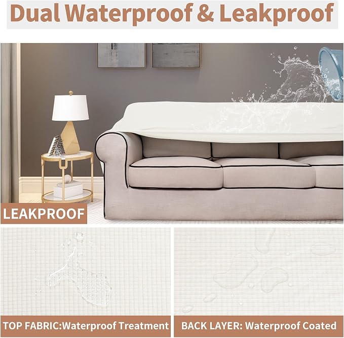 Easy-Going 100% Waterproof Oversized Loveseat Cover, Couch Cover - Image 3