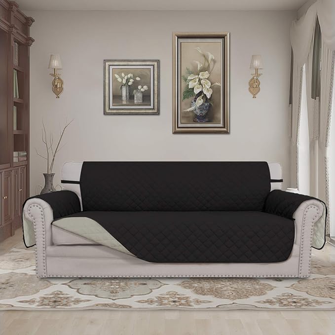 Easy-Going Reversible Couch Cover, 4 Seater Sofa, Washable Slipcover - Image 2