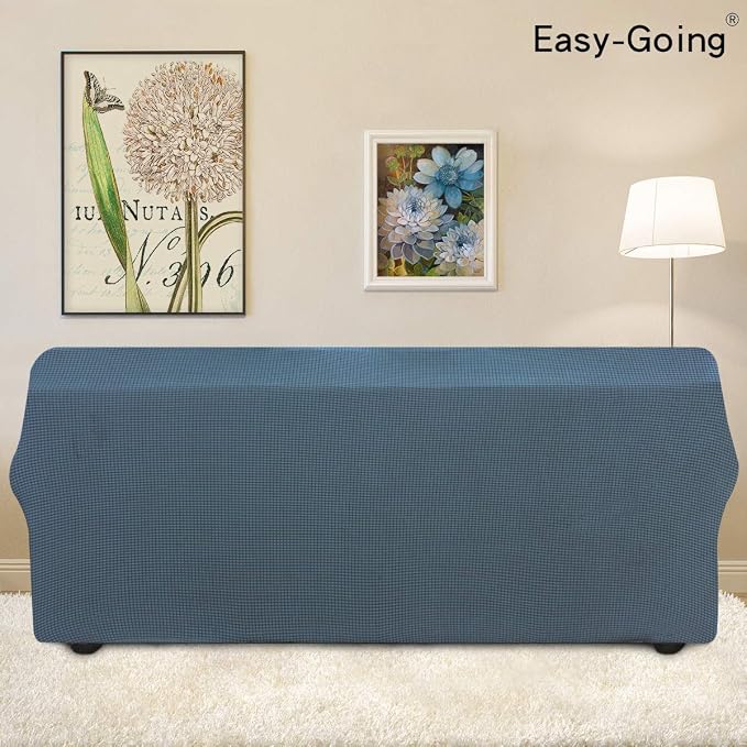 Easy-Going Stretch 4 Seater Oversized Sofa Couch Cover Bluestone | 1-Piece - Image 3