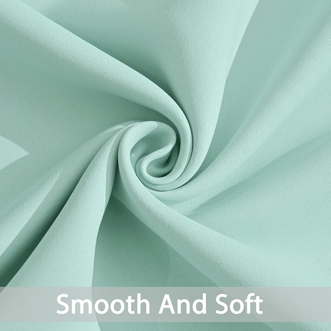 Yakamok Room Darkening Curtains 62x63 inch Length Aqua-Living Room | 2 panels - Image 5