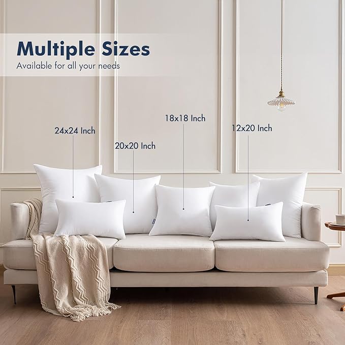 MIULEE 14x14 Throw Pillows Inserts 2 Pack, Decorative Pillows - Image 8
