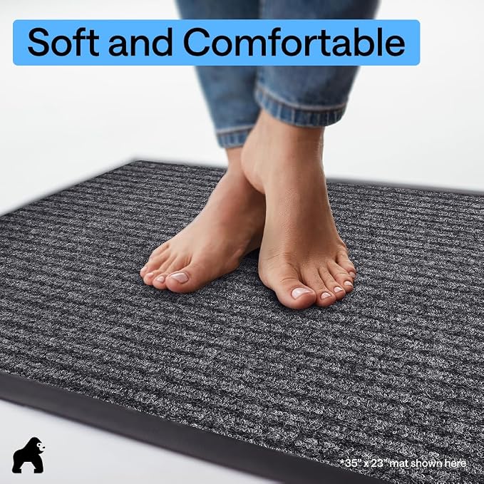 GORILLA GRIP Waterproof Traffic Guard Door Mat, 35x23 Indoor Outdoor Durable - Image 8