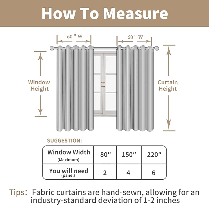 Linen Curtains 63 inch Length for Living Room, Flax Textured Light Filtering - Image 7