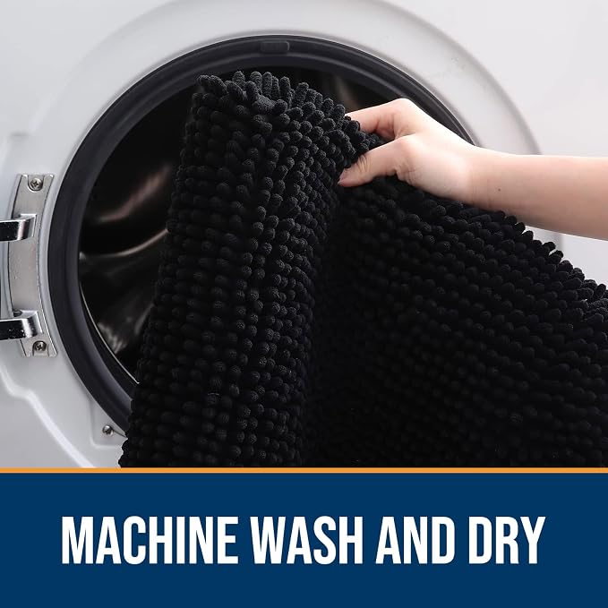 OLANLY Dog Door Mat for Muddy Paws 70x24, Super Absorbent Chenille Mud Mat | - Image 5
