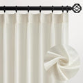 Topfinel 108 Inch Pinch Pleated Linen Curtains 2 Panels, Natural Semi Sheer by Topfinel