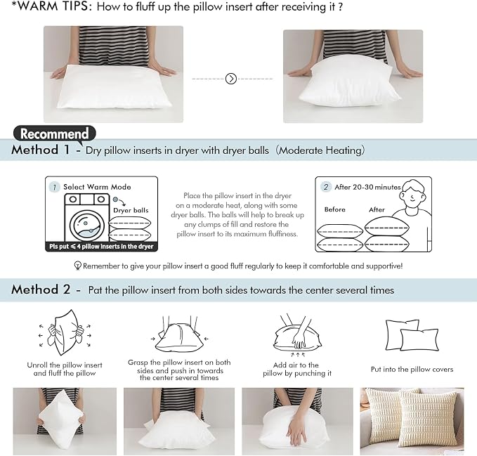 MIULEE 18x22 Inch Throw Pillow Insert - Image 6
