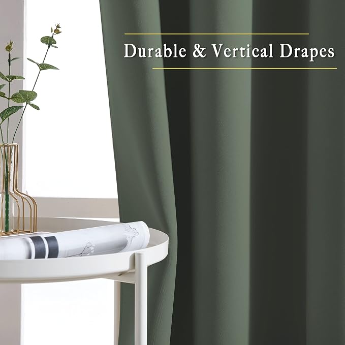 NICETOWN Blackout Curtains 72 inch Length 2 Panels Set - Image 4