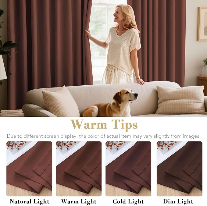 H.VERSAILTEX Blackout Window Curtain Panels Thermal Insulated Room Darkening - Image 5