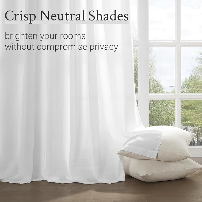 Topfinel 120 Inch Curtains 2 Panels Set, Two Packs Pinch Pleat Back Tab Linen - Image 7