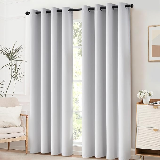 Yakamok Room Darkening Curtains 52x63 inch Greyish White-Living Room | 2 panels - Image 8