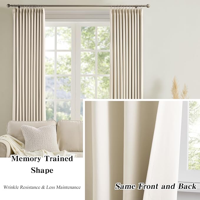 80 Inch Wide Patio Sliding Door Curtain 108 inches Long, Silky Panel Privacy - Image 6