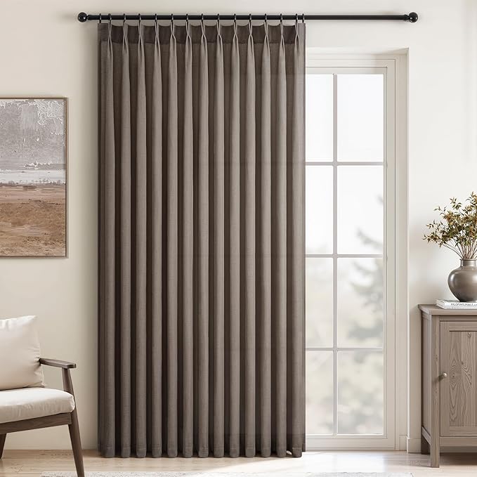Topfinel 108 Inch Curtains 1 Panels Set, One Packs Pinch Pleat Back Tab by Topfinel