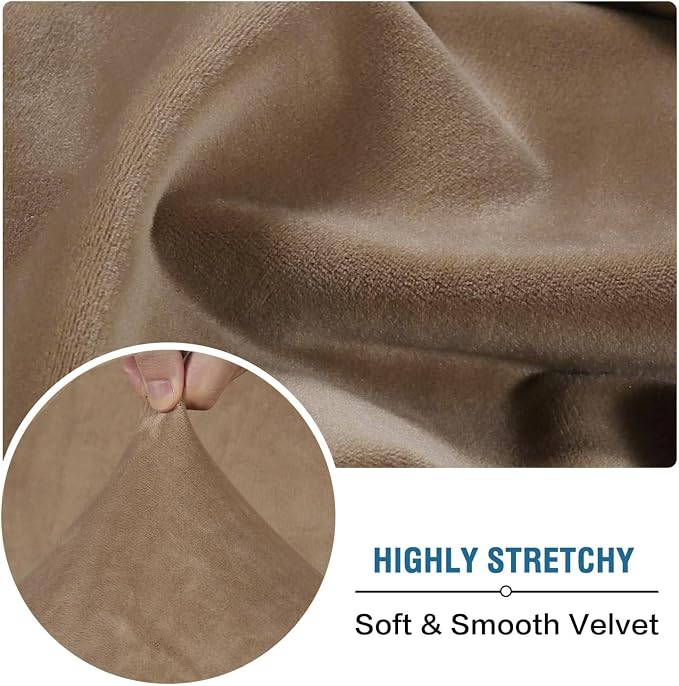 H.VERSAILTEX Velvet Stretch Individual Couch Cushion Cover Plush Cushion - Image 5