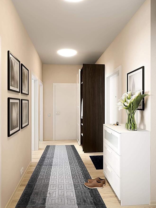 30 Ft Gray Extra Long Hallway Runner Rug, Non Slip Washable, Pet Friendly | - Image 3