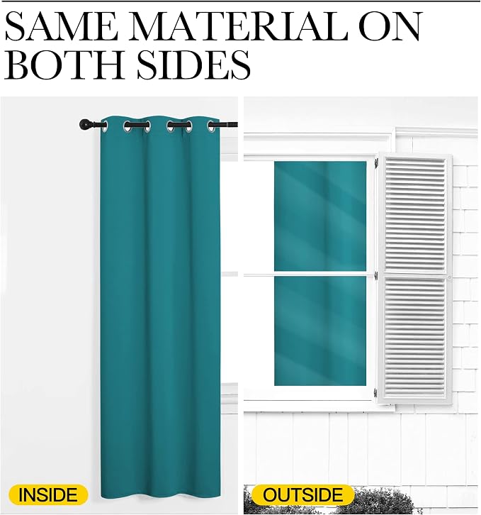 NICETOWN Room Darkening Curtains 63 inch Length 2 Panels, Thermal Insulated - Image 6