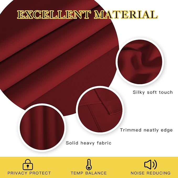 NICETOWN Sliding Door Window Treatment Blackout Patio Door Curtain Panels - Image 2