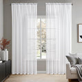MIULEE 2 Panels White Sheer Curtains by MIULEE