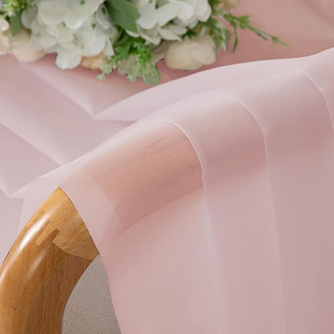OWEINE Sheer Curtains 90 Inches Long 2 Panels Set, Light Filtering Fimly Voile - Image 4