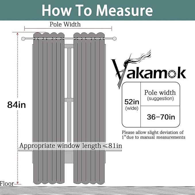 Yakamok Room Darkening Curtains 42x84 inch Length Wine Red-Living Room | 2 - Image 7