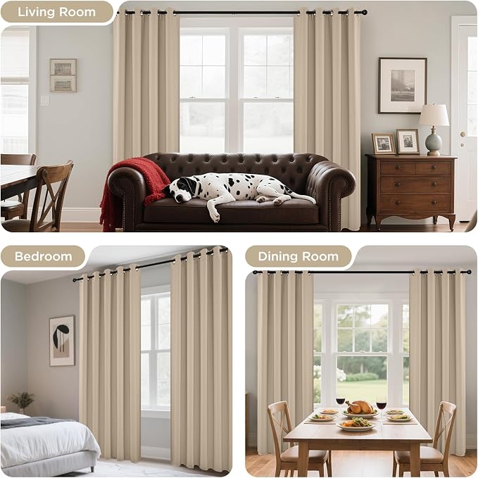 Joydeco Blackout Curtains 90 Inches Long 1 Panel, Thermal Insulated Long - Image 6