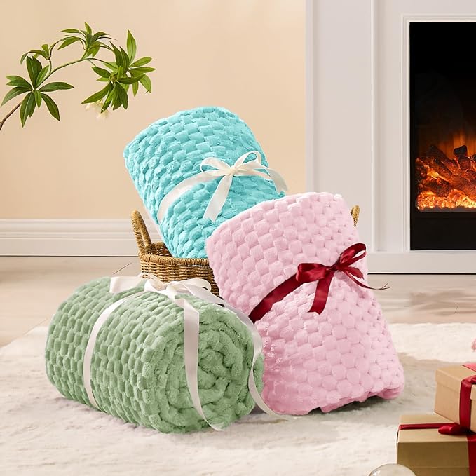 BEDELITE Twin Blanket for Couch, Soft Cozy Gifts for Women, Cherry Blossom | 3D - Image 5
